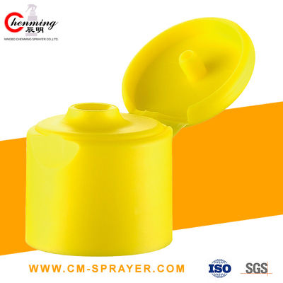 Good price Shampoo Plastic Flip Top Lid Plastic Bottle Yellow in linea