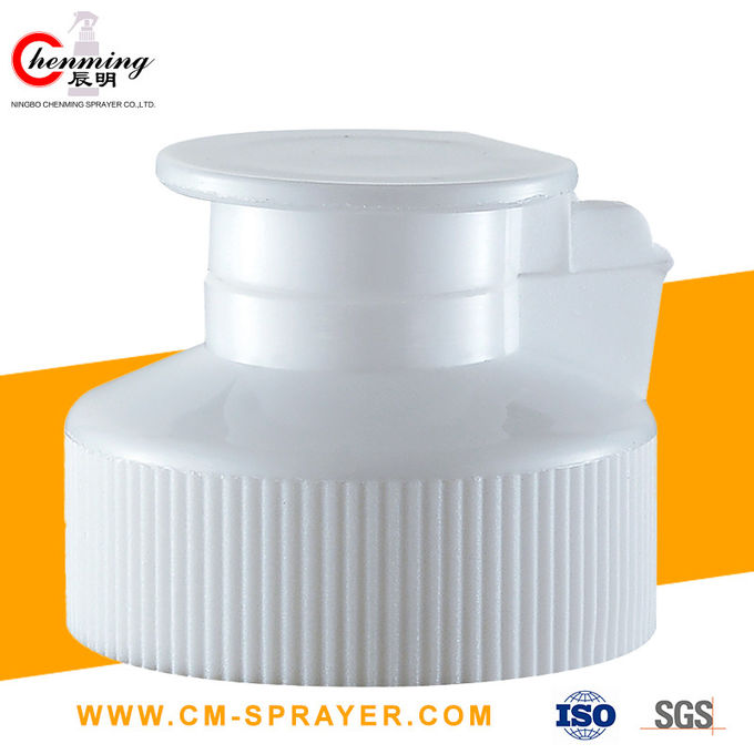 38-400 24/410 di gonna costolata rotonda del filo bianco di Flip Top Caps Child Resistant 24mm 38mm ha munito 1